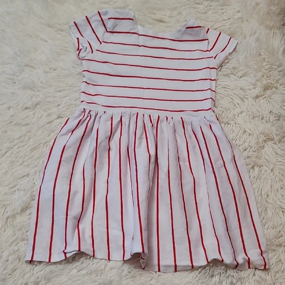 Joe Fresh,Striped Red and White Dress, Size 5, Cotton, - Picture 5 of 5
